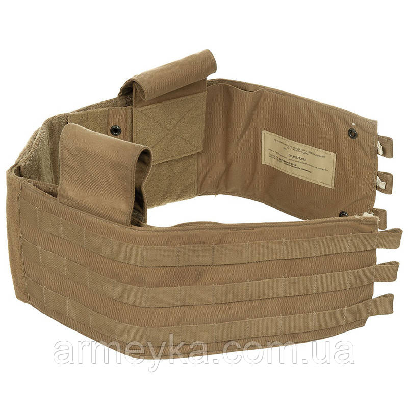 Плитоноска пояс сummerbund body armor (розпаровка, права частина) койот, Cordura США