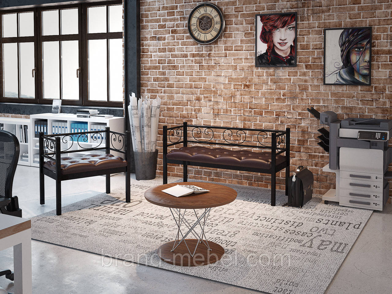 КРЕСЛО І ДІВАН 2-Х МІСНИЙ ГРІН ТРИК, фото 1