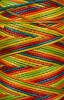 Нитка вощена, т 1 мм цв. різнобарвний (S063), плоский шнур 100 метрів