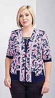 Женская блузка "Дубок" с бортами прямая кружева большого размера