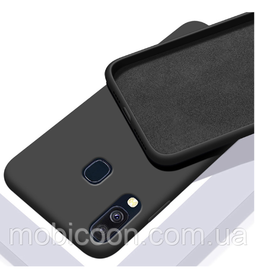 Чохол Silicone Case FULL для Samsung Galaxy А20 А205 чорний (Самсунг А20)