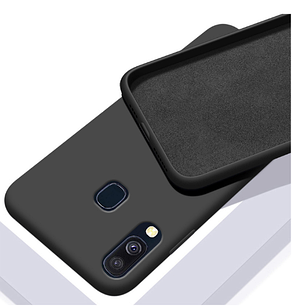 Чохол Silicone Case FULL для Samsung Galaxy А20 А205 чорний (Самсунг А20)