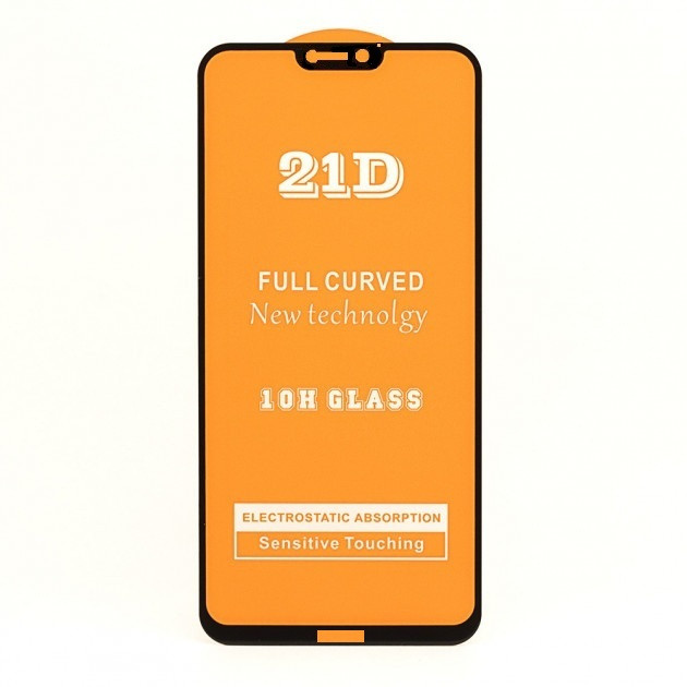 Захисне скло 21D Full Glue для Huawei P20 Lite / Nova 3E (ANE-AL00) чорне 0,3 мм в упаковці