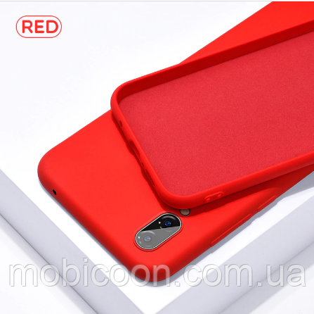 Чохол Silicone Case FULL для Samsung Galaxy А20 А205 червоний (Самсунг А20)