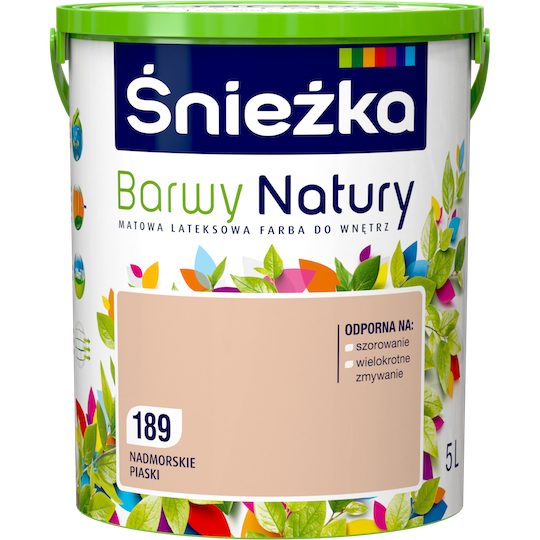 Фарба латексна Sniezka Barwy Natury 189T Піщаний пляж 5 л
