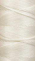 Нитка вощёная, т. 1 мм цв. белый (S000), плоский шнур 100 метров