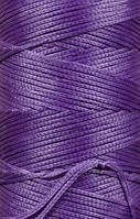 Нитка вощена, т 1 мм кв. світло-фіолетовий (260), плоский шнур 100 метрів