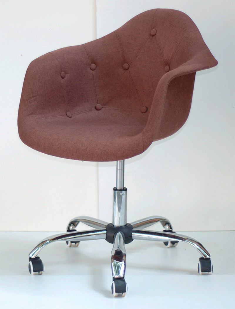 Крісло Leon Office коричневий K-10, незалежна за дизайн Eames Plastic Armchair PACC Office Chair, фото 1