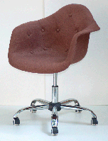 Кресло Leon Office коричневый K-10,вискоза дизайн Eames Plastic Armchair PACC Office Chair