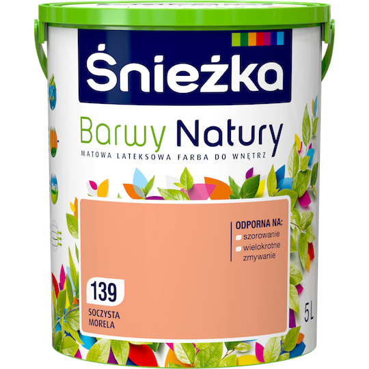 Фарба латексна Sniezka Barwy Natury 139T Соковитий абрикос 5 л