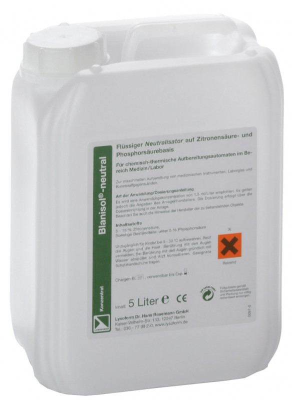 Бланизол нейтраль - средство для дезинфекции и очистки инструментов, 5 л - фото 1 - id-p1212411318