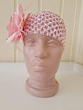 Пов'язка на голову рожева з квіткою Kapriss, фото 3
