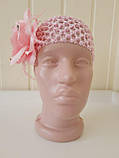 Пов'язка на голову рожева з квіткою Kapriss, фото 4