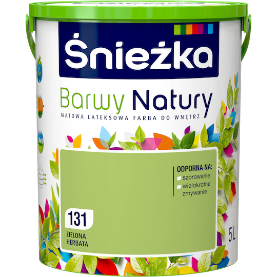 Фарба латексна Sniezka Barwy Natury 131T ЗЕЛЕНИЙ чай 5 л