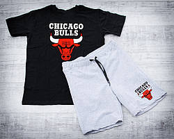 Стильний комплект футболки та шорти  ⁇  Chicago Bulls лого