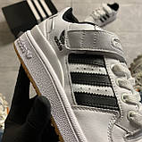 Чоловічі кросівки Adidas Forum Mid White Black, чоловічі кросівки адідас форум, фото 5