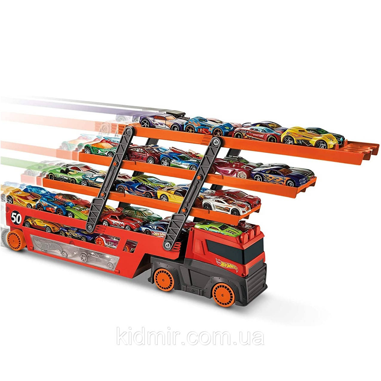 Автовоз трейлер Хот Вілс Hot Wheels Mega Hauler GWT37, фото 1