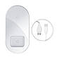 Бездротова зарядка QI BASEUS Simple 2in1 Wireless Charger 18W Max For Phones+Pods (18W). White, фото 4
