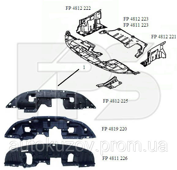 Захист бампера передні Mitsubishi Outlander XL 07-12 (FPS) 5379A032