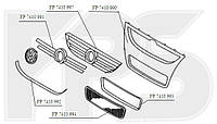 Решетка радиатора VW Touareg 07-09 хром, верхняя (FPS) 7L6853668A FP 7410 991