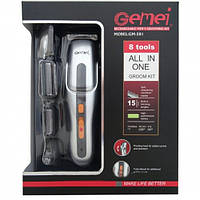 Триммер 5в1 Gemei Gm-581 (машинка для стрижки,волос,бритва, стайлер, триммер), аккумуляторный