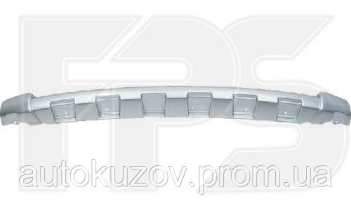 Накладка переднего бампера (серый металлик) Renault Sandero Stepway '08 ...