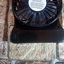 Вентилятор настільний \ портативний Mini Fan з акумулятором 18650, Чорний (живі фото), фото 2