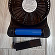 Портативний міні вентилятор mini fan з акумулятором Чорний (Оригінальні фото), фото 3