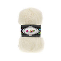 Пряжа Alize Mohair Classic , цвет 01 кремовый