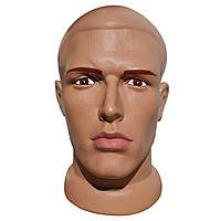 Манекен чоловіча голова тілесного кольору з макіяжем