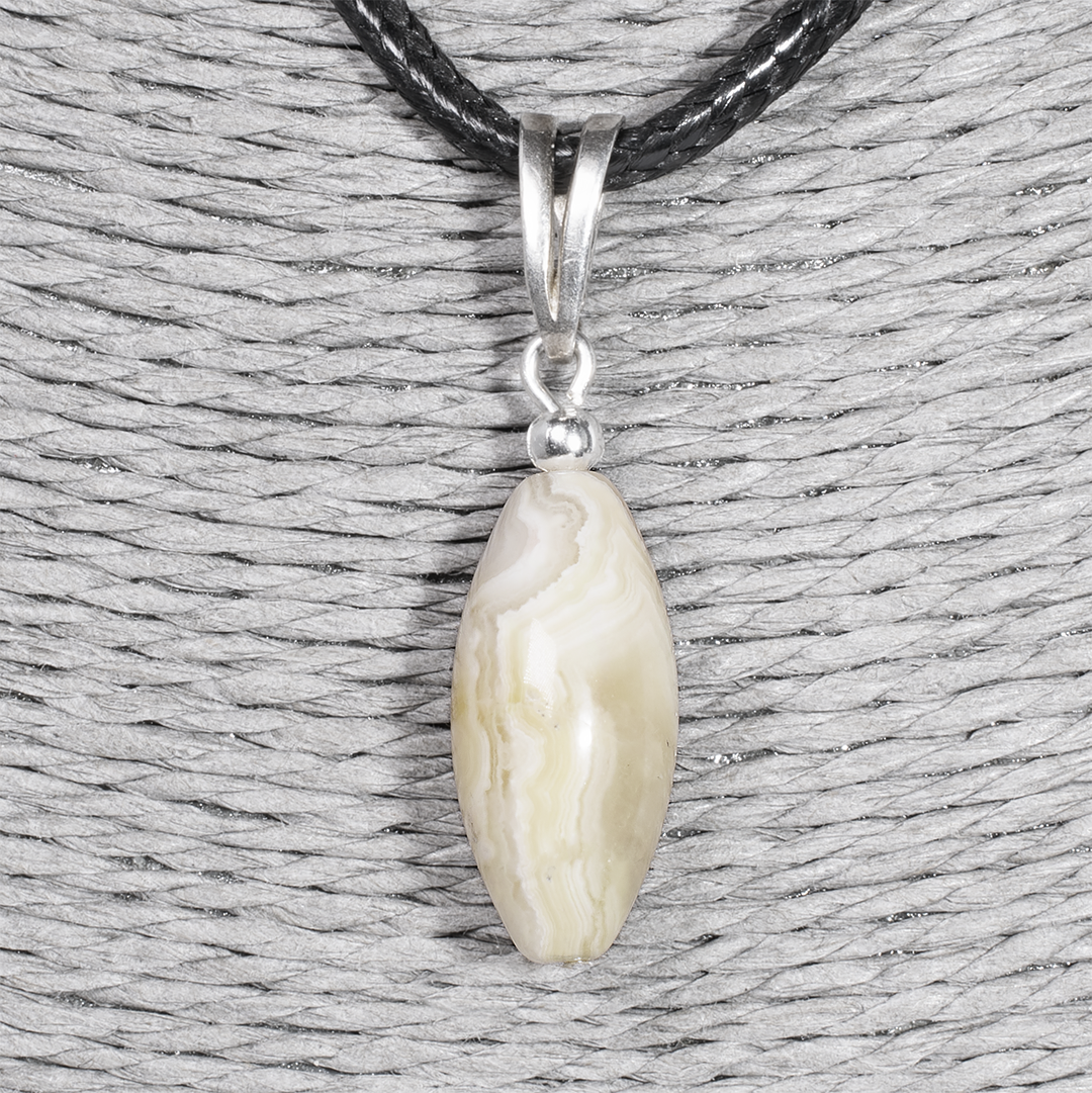 Кулон з агатом божевільні мережива, срібло, 1377КЛА