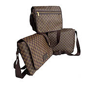Чоловіча сумка зі шкірозамінника  LV3057406 коричнева