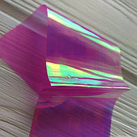 Фольга для дизайна ногтей битое стекло фиолетовое (50 см)