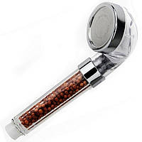 Турмалиновая насадка-лейка для душа с минеральным фильтром, прозрачный ручкой (живые фото)