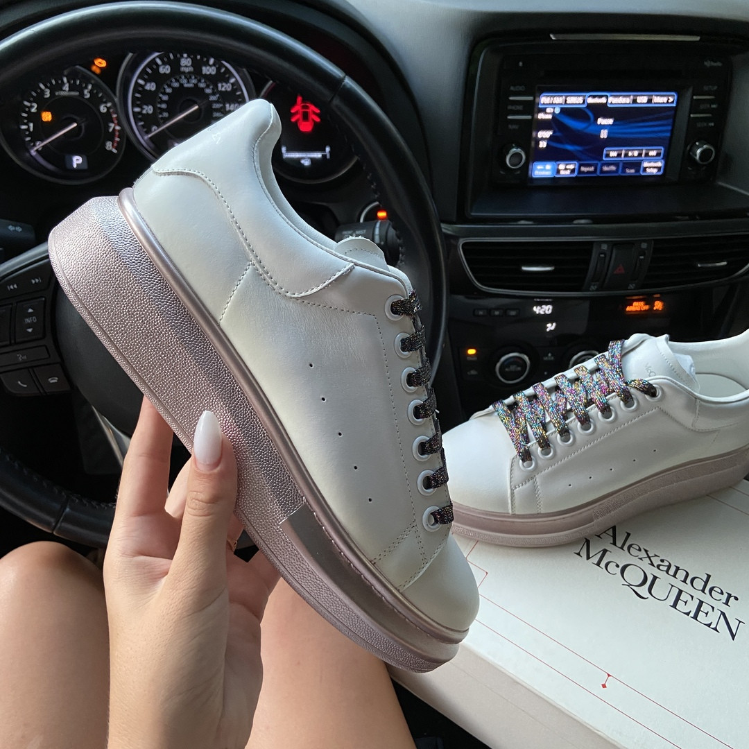 Жіночі кросівки Alexander McQueen White Brown, жіночі кросівки олександр маккуїн, фото 1