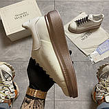 Жіночі кросівки Alexander McQueen White Brown, жіночі кросівки олександр маккуїн, фото 7