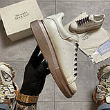 Жіночі кросівки Alexander McQueen White Brown, жіночі кросівки олександр маккуїн, фото 5