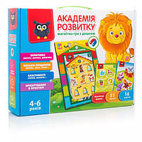 Магнітна гра з дошкою Академія розвитку Властивості Ознаки Vladi Toys укр VT5412-03