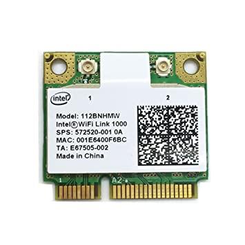Wi-fi модуль HalfSize Mini pcie Intel Wireless-N 1000 112bnhmw 802.11 b, g, n, 300Mbps