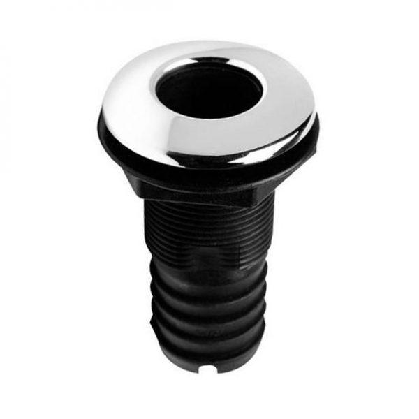 ЗЛИВНИЙ ШТУЦЕР 1-1/8 З НЕРЖАВІЮЧИМ КОВПАЧКОМ, ДІАМЕТР 1-1/8, фото 1