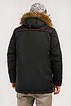 Пуховик чоловічий з хутром єнота Finn Flare W19-22013-200 чорний M, фото 7