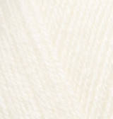 Нитки пряжа для в'язання акрилова SEKERIM BЕBЕ Шекерім бебі № 62 - молочний