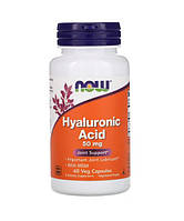 Натуральна домішка Гіалуронова кислота Now Foods 50 мг + МСМ 60 рослинних капсул