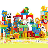 Деревянная игрушка Конструктор «Город», 148 дет., развивающие товары для детей.