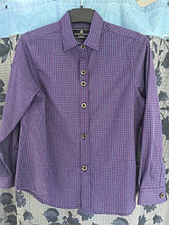 Сорочка дитяча в клітинку довгий рукав