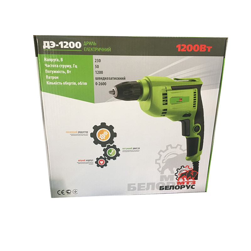 Дриль електричний Білорус МТЗ ДЕ-1200, фото 1