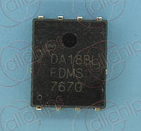 MOSFET N-канал 30В 21А 3.8мОм Fairchild FDMS7670 DFN8