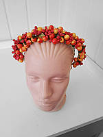 Вінок з жовтих ягід з малиновими ожинами на обручі Kapriss