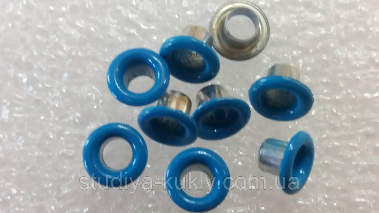 Люверс для ляльок. Блакитний. №25 Діаметр капелюшка 5 мм. Діаметр ніжки 3 мм., фото 1