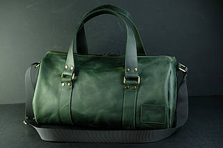 Шкіряна сумка Travel дизайн №80, натуральна Вінтажна шкіра, колір Зелений, фото 2
